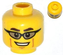 Plaatje in Gallery viewer laden, LEGO® los onderdeel Hoofd in kleur Geel 3626cpb0992