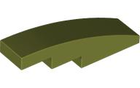 LEGO® los onderdeel Dakpan Gebogen in kleur Olijfgroen 61678