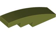 LEGO® los onderdeel Dakpan Gebogen in kleur Olijfgroen 61678