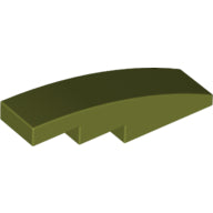 LEGO® los onderdeel Dakpan Gebogen in kleur Olijfgroen 61678
