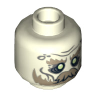 LEGO® los onderdeel Hoofd Gloed In Donker Wit 3626cpb0950