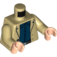 Plaatje in Gallery viewer laden, LEGO® los onderdeel Lijf met Motief Geelbruin 973pb1392c01