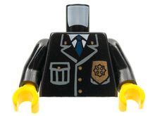 Plaatje in Gallery viewer laden, LEGO® los onderdeel Lijf met Motief Zwart 973px431c01