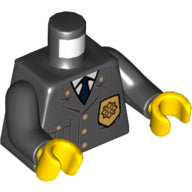 Plaatje in Gallery viewer laden, LEGO® los onderdeel Lijf met Motief Zwart 973px431c01
