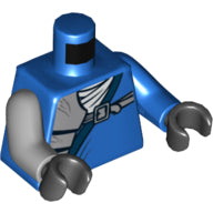Plaatje in Gallery viewer laden, LEGO® los onderdeel Lijf met Motief Blauw 973pb1027c01
