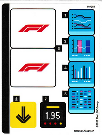 LEGO® stickervel set 60443-1 F1 Pit Stop & Pit Crew with Ferrari Car