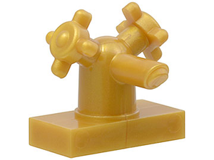 LEGO® los onderdeel Kraan in kleur Parel Goud 13770