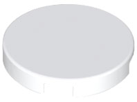 LEGO® los onderdeel Tegel Rond in kleur Wit 14769