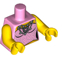 Plaatje in Gallery viewer laden, LEGO® los onderdeel Lijf met Motief Fel Roze 973pb0709c01