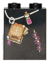 Plaatje in Gallery viewer laden, LEGO® los onderdeel Dakpan met Motief Zwart 3678bpb020