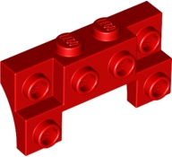 Plaatje in Gallery viewer laden, LEGO® los onderdeel Steen Aangepast in kleur Rood 14520