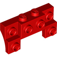 Plaatje in Gallery viewer laden, LEGO® los onderdeel Steen Aangepast in kleur Rood 14520