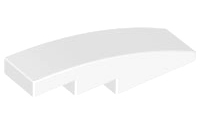 Plaatje in Gallery viewer laden, LEGO® los onderdeel Dakpan Gebogen in kleur Wit 61678