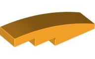 Plaatje in Gallery viewer laden, LEGO® los onderdeel Dakpan Gebogen Helder Licht Oranje 61678
