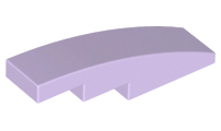 LEGO® los onderdeel Dakpan Gebogen in kleur Lavendel 61678
