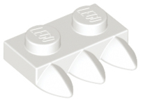 LEGO® los onderdeel Plaat Aangepast in kleur Wit 15208