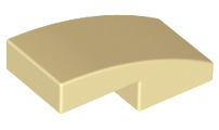 Plaatje in Gallery viewer laden, LEGO® los onderdeel Dakpan Gebogen in kleur Geelbruin 11477
