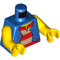 LEGO® los onderdeel Lijf met Motief Blauw 973pb0525c01