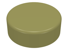 LEGO® los onderdeel Tegel Rond in kleur Olijfgroen 98138