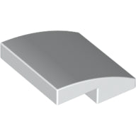 LEGO® los onderdeel Dakpan Gebogen in kleur Wit 15068