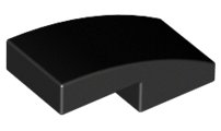 Plaatje in Gallery viewer laden, LEGO® los onderdeel Dakpan Gebogen in kleur Zwart 11477