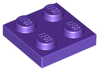 LEGO® los onderdeel Plaat Algemeen in kleur Donkerpaars 3022