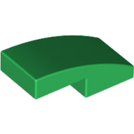 Plaatje in Gallery viewer laden, LEGO® los onderdeel Dakpan Gebogen in kleur Groen 11477