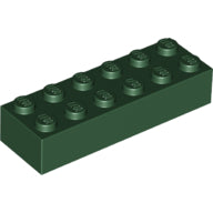 LEGO® los onderdeel Steen in kleur Donkergroen 2456