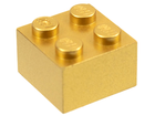 LEGO® los onderdeel Steen in kleur Metallic Gold 3003