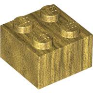 Plaatje in Gallery viewer laden, LEGO® los onderdeel Steen in kleur Metallic Gold 3003