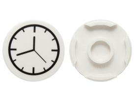 LEGO® los onderdeel Tegel Rond met Motief Wit 14769pb001