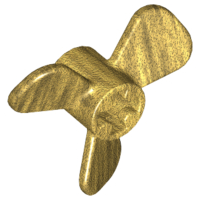 Plaatje in Gallery viewer laden, LEGO® los onderdeel Propellor in kleur Parel Goud 6041