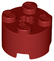 LEGO® los onderdeel Steen Rond in kleur Donkerrood 3941