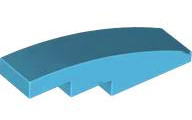 Plaatje in Gallery viewer laden, LEGO® los onderdeel Dakpan Gebogen Medium Azuurblauw 61678