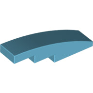 Plaatje in Gallery viewer laden, LEGO® los onderdeel Dakpan Gebogen Medium Azuurblauw 61678