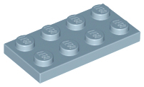 Plaatje in Gallery viewer laden, LEGO® los onderdeel Plaat Algemeen in kleur Zandblauw 3020