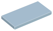 LEGO® los onderdeel Tegel Algemeen in kleur Zandblauw 87079