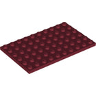 LEGO® los onderdeel Plaat Algemeen in kleur Donkerrood 3033