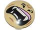 LEGO® onderdeel Plaat Rond met Motief Geelbruin 2654pb003