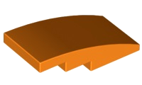 Plaatje in Gallery viewer laden, LEGO® los onderdeel Dakpan Gebogen in kleur Oranje 93606