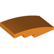 Plaatje in Gallery viewer laden, LEGO® los onderdeel Dakpan Gebogen in kleur Oranje 93606