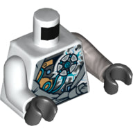 Plaatje in Gallery viewer laden, LEGO® los onderdeel Lijf met Motief Wit 973pb1574c01