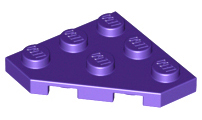 LEGO® los onderdeel Wig Plaat in kleur Donkerpaars 2450