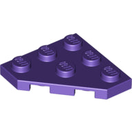 LEGO® los onderdeel Wig Plaat in kleur Donkerpaars 2450