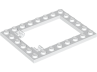 LEGO® los onderdeel Plaat Aangepast in kleur Wit 92107