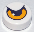 LEGO® los onderdeel Tegel Rond met Motief Wit 98138pb017