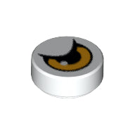 LEGO® los onderdeel Tegel Rond met Motief Wit 98138pb017