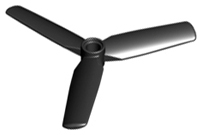 Plaatje in Gallery viewer laden, LEGO® los onderdeel Propellor in kleur Zwart 15790