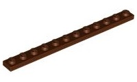 LEGO® los onderdeel Plaat Algemeen Roodachtig Bruin 60479