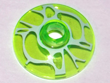 Plaatje in Gallery viewer laden, LEGO® Schaal met Motief Doorschijnend Helder Groen 4740pb010